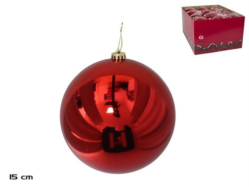500135 BOLA NATAL 15CM VERMELHO