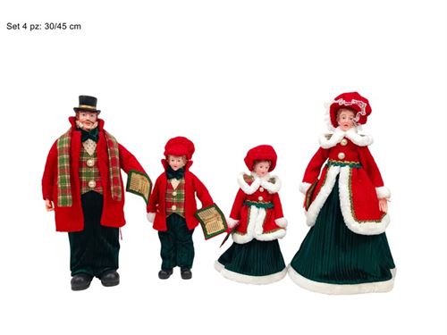 384597 FAMILIA NATAL 4PÇS 30/45CM