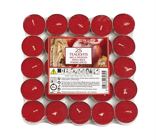 149193 VELA T-LIGHT PK25 MAÇÃ ROSA 4H