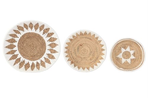 DP-219245 DECORAÇAO DE PAREDE SET 3 SEAGRASS ALGOD O 45X7X45