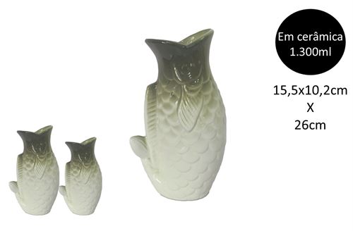 25251 JARRA PEIXE CERAMICA L BICOLOR