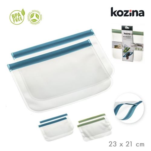 SET 2 BOLSAS PARA COMIDA 23X21CM SORT.2