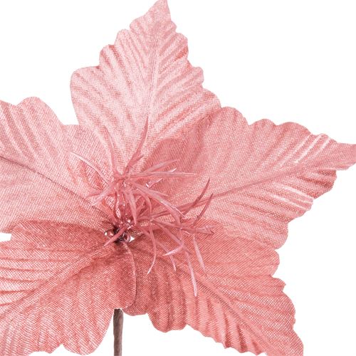 POINSETTIA POLIESTER ROSA 25 X 25 X 33 CM