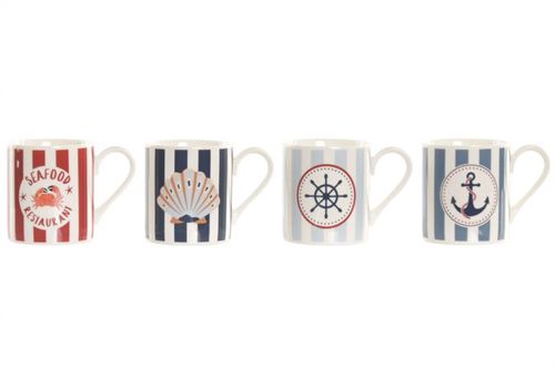 PC-224358 CANECA CERAMICA 8X5,3X6 70ML MARINHO 4MOD