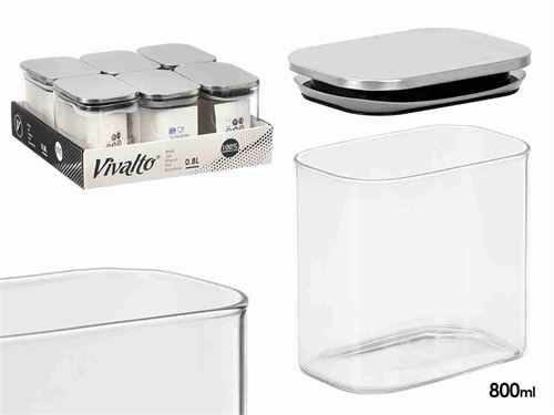 13848 FRASCO BORISILICATO 0,8L TAMPA INOX