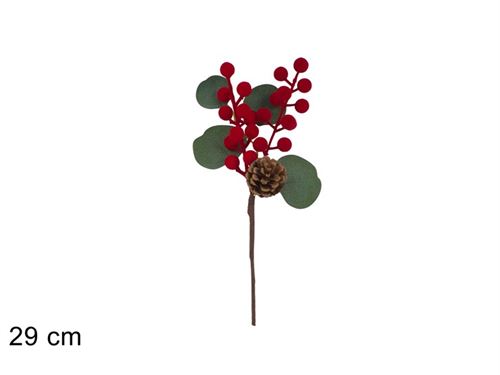 482965 PICK FLOR VELUDO VERMELHO 29CM