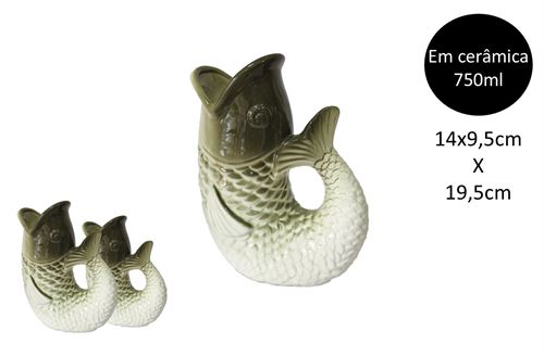 25244 JARRA PEIXE CERAMICA M